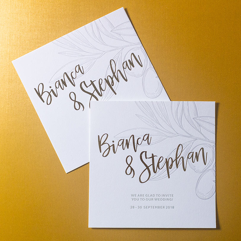 Свадебные приглашения, хлопковая бумага, высокая печать, letterpress
